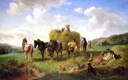 The Hay Harvest by Hermann Kauffmann