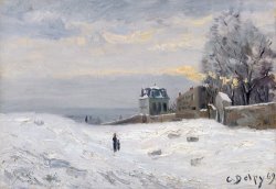 Snow at Montmartre by Hippolyte Camille Delpy