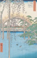 The Bridge with Wisteria by Hiroshige