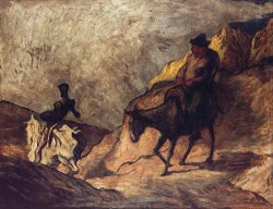 Don Quichotte Et Sancho Pansa by Honore Daumier