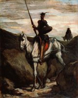 Don Quixote in The Mountains by Honore Daumier