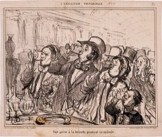 L'exposition Universelle Vue Prise a La Buvette Pendant La Canicule by Honore Daumier