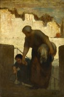 The Laundress by Honore Daumier