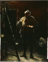 The Painter at His Easel by Honore Daumier