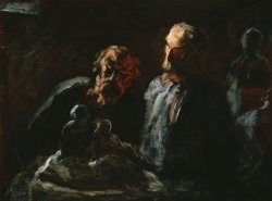 Two Sculptors by Honore Daumier