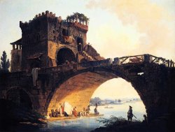 The Old Bridge by Hubert Robert