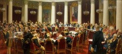 Ceremonial Sitting of The State Council on 7 May 1901 Marking The Centenary of Its Foundation by Ilya Repin