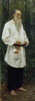 Leo Tolstoy Barefoot by Ilya Repin
