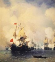 Naval Battle at Chios by Ivan Constantinovich Aivazovsky