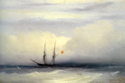 Ship on a Stormy Sea by Ivan Constantinovich Aivazovsky