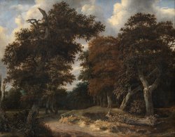 Road Through an Oak Forest by Jacob Isaacksz. Van Ruisdael