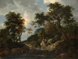 The Forest Stream by Jacob Isaacksz. Van Ruisdael