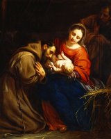The Holy Family with Saint Francis by Jacob van Oost
