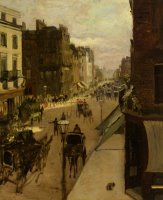 A Street Scene in London by Jacques Emile Blanche