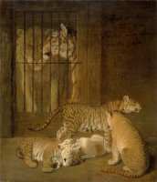 Group of Whelps Bred Between a Lion And a Tigress by Jacques-Laurent Agasse
