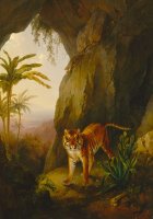 Tiger in a Cave by Jacques-Laurent Agasse