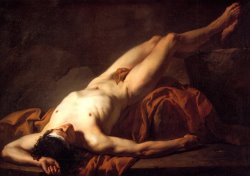Male Nude Known As Hector by Jacques Louis David