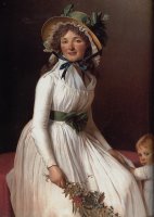 Portrait of Emilie Seriziat And Her Son by Jacques Louis David