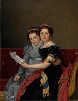 The Sisters Zenaide And Charlotte Bonaparte by Jacques Louis David