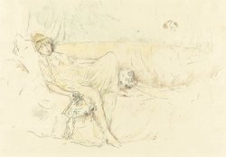 Draped Figure Reclining by James Abbott McNeill Whistler