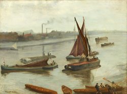 Grey And Silver Old Battersea Reach by James Abbott McNeill Whistler