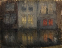 Nocturne Black And Red鈥攂ack Canal, Holland by James Abbott McNeill Whistler