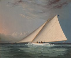 A Racing Yacht on The Great South Bay by James Edward Buttersworth