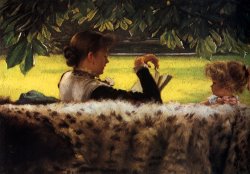 Reading a Story by James Jacques Joseph Tissot