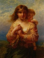 Mother And Child by James John Hill
