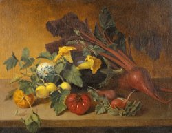 Still Life with Vegetables And Squash Blossoms by James Peale