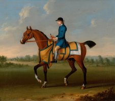 A Bay Racehorse with Jockey Up by James Seymour