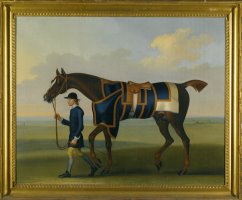 Portrait of The Racehorse Sedbury with a Groom by James Seymour
