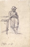 A Boy Leaning Against a Table by James Ward