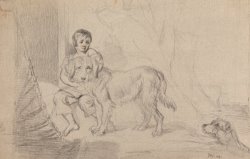 A Young Boy with Dogs by James Ward
