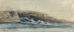 Sea Breaking on Stony Cliffs at Left by James Ward