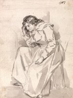 Study of a Seated Woman by James Ward