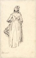 Woman Standing, Seen From The Back by James Ward