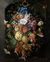 Festoon of Fruit And Flowers by Jan Davidsz de Heem
