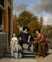 Adolf And Catharina Croeser, Known As 'the Burgomaster of Delft And His Daughter' by Jan Havicksz Steen