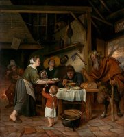 The Satyr And The Peasant Family by Jan Steen