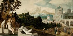 Landscape with Bathsheba by Jan Van Scorel Schoorl