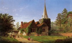 The Church at Stoke Poges by Jasper Francis Cropsey