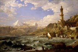 The Coast of Genoa by Jasper Francis Cropsey