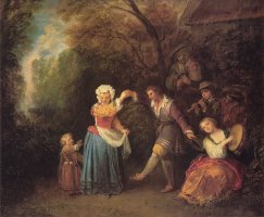 Pastoral Dance by Jean Antoine Watteau