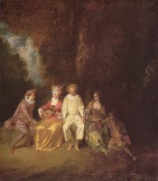Pierrot Content by Jean Antoine Watteau