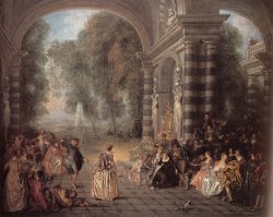 Pleasures of The Ball by Jean Antoine Watteau
