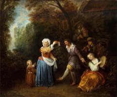 The Country Dance by Jean Antoine Watteau