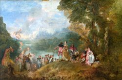 The Embarkation for Cythera by Jean Antoine Watteau