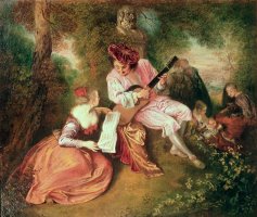 The Scale of Love by Jean Antoine Watteau