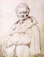 Guillaume Guillon Lethiere by Jean Auguste Dominique Ingres